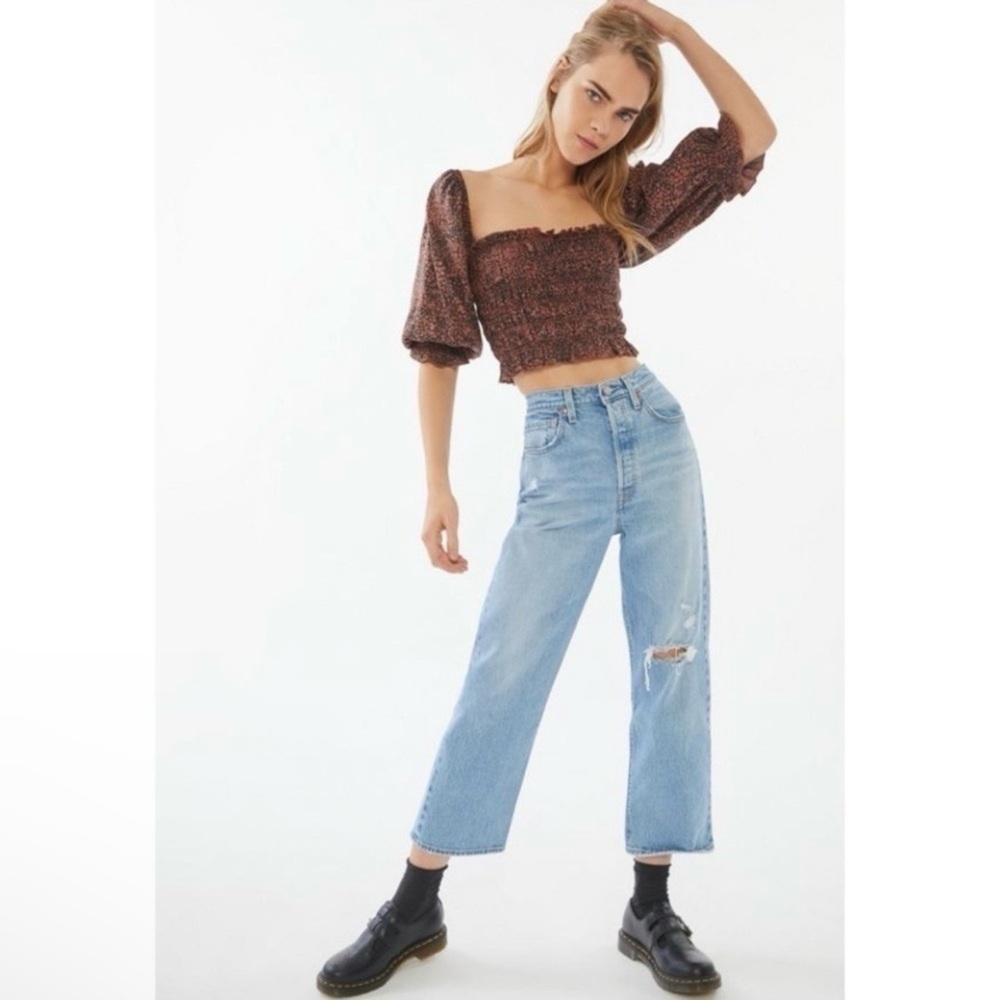 Levi’s Ribcage Straight High Waist Distressed Jean Tango Fade Light Wash 26